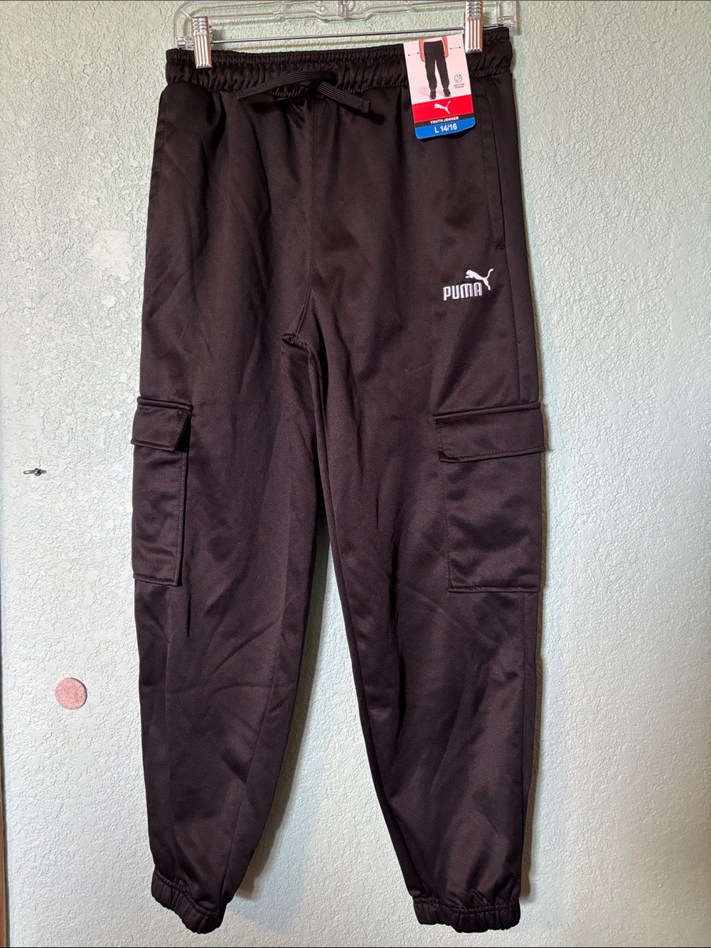 🆕 Puma boys joggers, black, Size L 14/16 - NWT